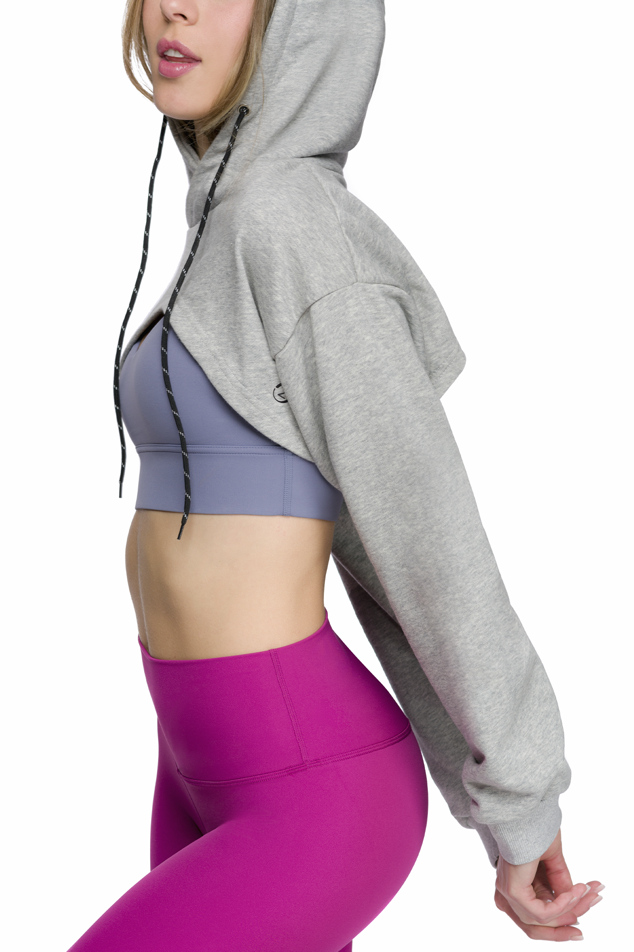 LONG SLEEVE CROPPED HOODIE